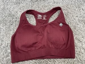 Women’s Racerback Sports Bra Zero Foxtrot Color Maroon Size Large Padded
